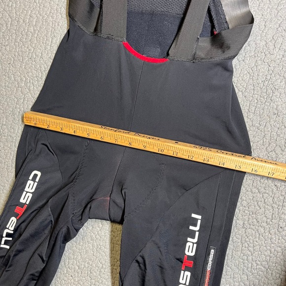 Castelli Rosso Corsa Cycling Bib Tights Mens XL Black Progetto X2 Air Chamois - Picture 11 of 12
